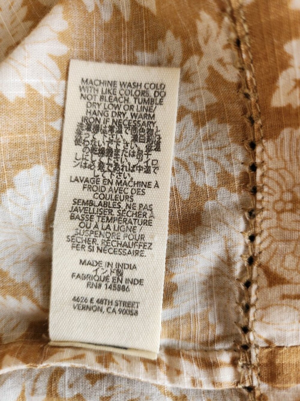 THE GREAT. The Garland Top in Oat‎ Wild Brush Floral Size 1/US Size S - Picture 5 of 10